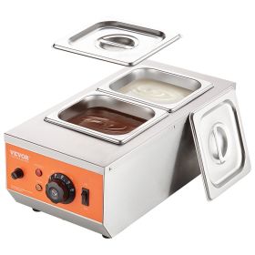 Chocolate Tempering Machine, 9 Lbs 2 Tanks Chocolate Melting Pot with TEMP Control 86-185 F