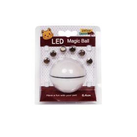 LED Laser Electronic Rolling Pet Funny Cat Toy Ball (Option: White)