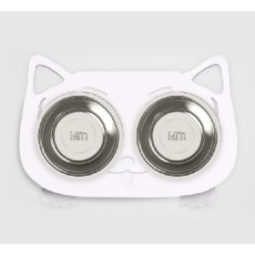 Anti-falling Cat Dog Feeding Water Bowl (Option: White-Style1)