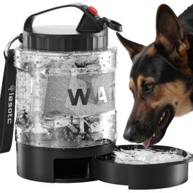 Lassot Portable Pull-out Water Bowl For Dogs, Large Capacity, Perfect For Camping, Hiking, Beach Trips, Road Trips, And Park Walks. (Option: Black)