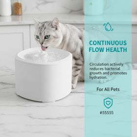 Ultra Quiet Anti-Dry Burn Pet Water Fountain, 3L Circulating Water Dispenser, USB Rechargeable Motion Sensor Pet Water Bowl For Cats And Dogs (Option: White)