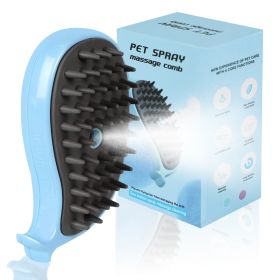 Cat Steam Brush For Shedding - Steamy Cat Brush For Indoor Cats, Cat Hair Steam Brush For Massage, Spritz Defur Comb For Cats, Pet Steamer For Do (Option: Blue)