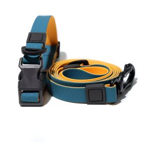 Waterproof Wear-Resistant & Tear-Proof Two-color honeycomb embossed traction rope set  Anti-Slip Buckle Easy-to-Clean 4.92FT Adjustable Length Be (Color: Blue-orange, size: 2.0cm*150cm)