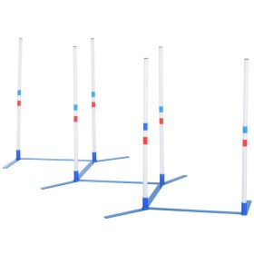 Dog Agility Equipment Dog Weave Pole Set Agility Starter Kit Pet Outdoor Exercise Training Set (Option: White-145x145x950 mm)